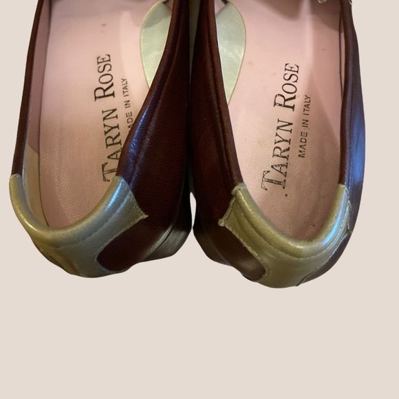 Taryn Rose Two Tone Leather Slip-on Loafers 39 - Picture 4 of 7